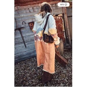 Free People Acadia Sweatshirt Jacket Medium NEW